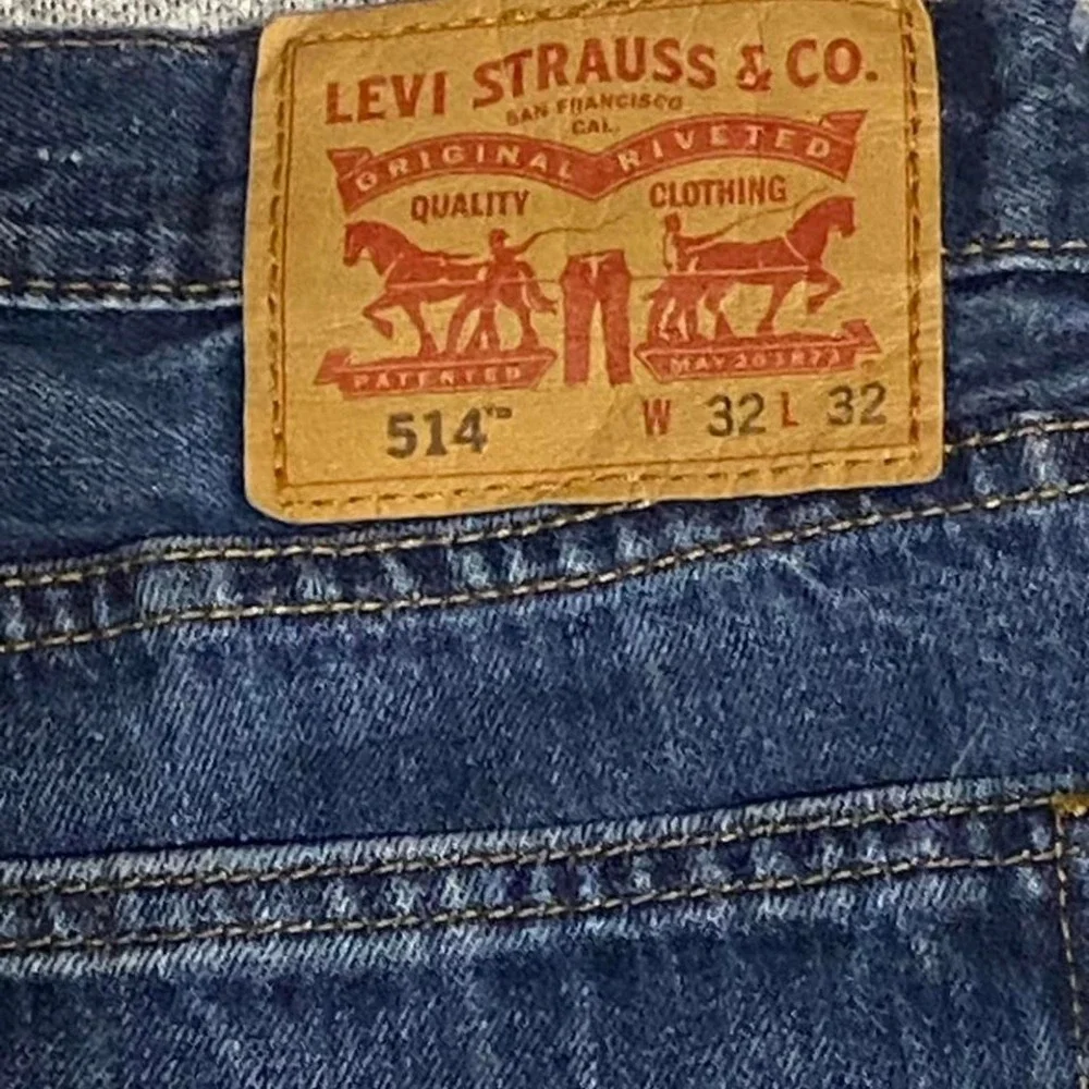 Levi's 514 blue denim jeans Size men W32/L32. SKU916#denim